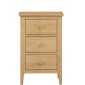 Danbury Oak 3 Drawer Bedside Cabinet