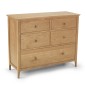 Danbury Oak  5 Drawer Wide Chest Of Drawer