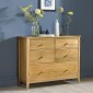 Danbury Oak  5 Drawer Wide Chest Of Drawer