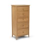 Danbury Oak 5 Drawer Tall Chest Of Drawer