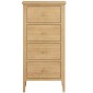 Danbury Oak 4 Drawer Tall Chest Of Drawer