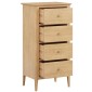 Danbury Oak 4 Drawer Tall Chest Of Drawer