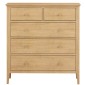 Danbury Oak 2 over 3 Chest of Drawers