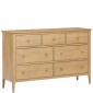 Danbury Oak 7 Drawer Wide Chest