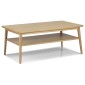 Skioa Oak Large Coffee Table With Shelve