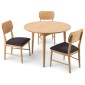 Skioa Oak Circular Dining Table With 2 Chairs