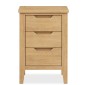 Harkus Oak 3 Drawer Bedside