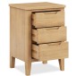 Harkus Oak 3 Drawer Bedside
