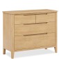 Harkus Oak 4 Drawer Wide Chest