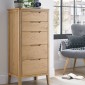 Harkus Oak 5 Drawer Tall Chest