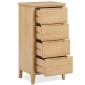Harkus Oak 4 Drawer Tall Chest