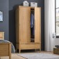 Harkus Oak Double Wardrobe With Drawer