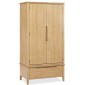 Harkus Oak Double Wardrobe With Drawer