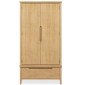 Harkus Oak Double Wardrobe With Drawer