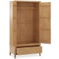 Harkus Oak Double Wardrobe With Drawer