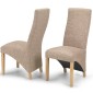 Dale Natural Leg Beige Tweed Chair