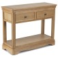 Loraine Natural Oak Living & Dining Console Table 2 Drawers