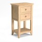 Parquet Oak Lamp Table With Two Drawers