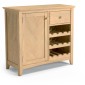 Parquet Oak Wine Rack With Drawer