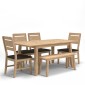 Parquet Oak Extended Dining Table and 4 Chairs