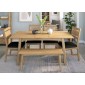 Parquet Oak Extended Dining Table and 4 Chairs