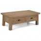 Howland Rough Sawn Oak Coffee Table With Drawers