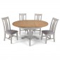 Chaldon Painted Oval Extended Dining Table with 4 Chairs