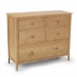 Danbury Oak  5 Drawer Wide Chest Of Drawer