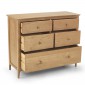 Danbury Oak  5 Drawer Wide Chest Of Drawer