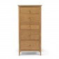 Danbury Oak 5 Drawer Tall Chest Of Drawer