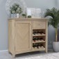 Parquet Oak Wine Rack With Drawer